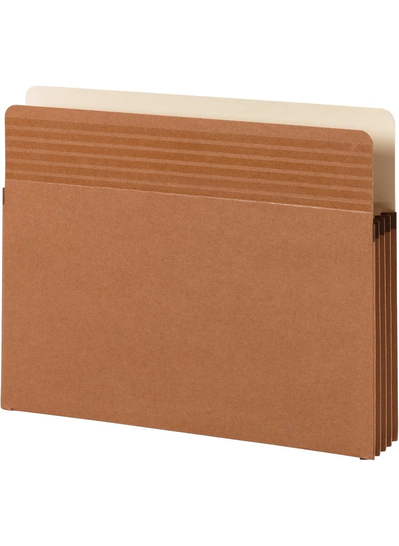 Smead Smead Easy Grip File Pocket StraightCut Tab 312 Expansion Letter Size Redrope 25 per Box 73208  - Image 1