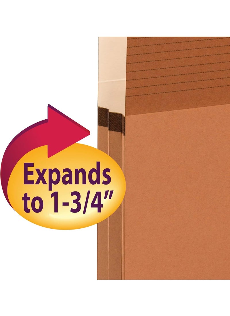 Smead Smead Easy Grip File Pocket StraightCut Tab 312 Expansion Letter Size Redrope 25 per Box 73208  - Image 5