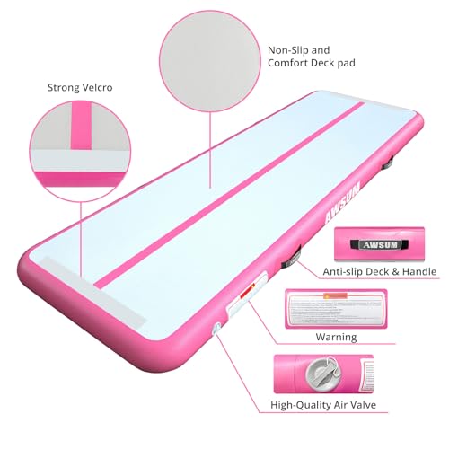 AWSUM 13ft Air Roller Gymnastics Mat 4 inches Thick Tumbling Track with Electric Pump for Home Use/Gym - Image 3