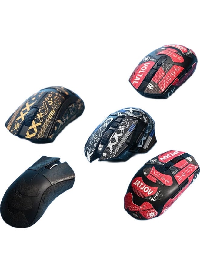 NVV Suitable For Viper V2Pro Mouse Stickers, Sweat-Absorbing, Non-Slip, Anti-Scratch, E-Sports, Wireless Gaming Mouse Stickers, Frosted, Sweat-Proof, M-X Viper V2Pro Black Gold - Image 3