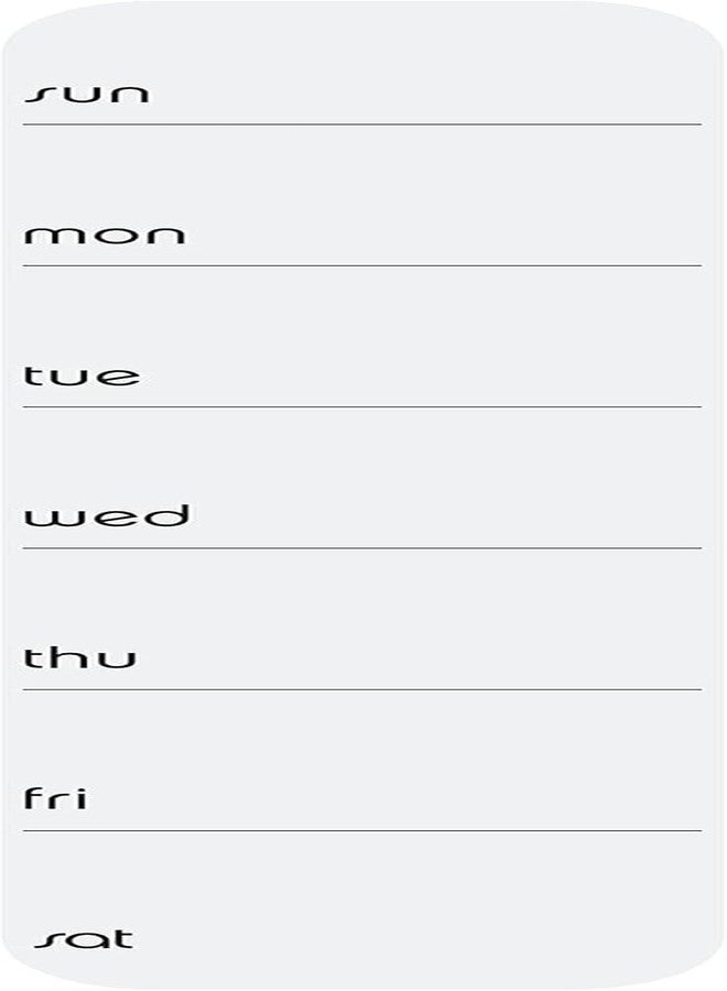 Three by Three Seattle 3.5 x 14 Inch Frameless Peel and Stick Dry Erase Weekly Planner for Office, Home, or School Décor (White) - Image 1
