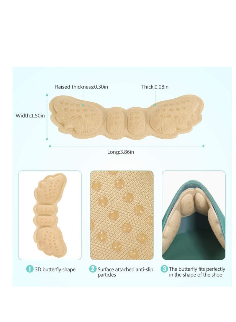 Zikra Heel Cushion Inserts, Heel Grips Shoe Pads for Loose Shoes Too Big Inserts Grips Liners Heel Blister Protectors for Women Men, Prevent Heel Slip and Blister 4Pairs Thin - Image 3