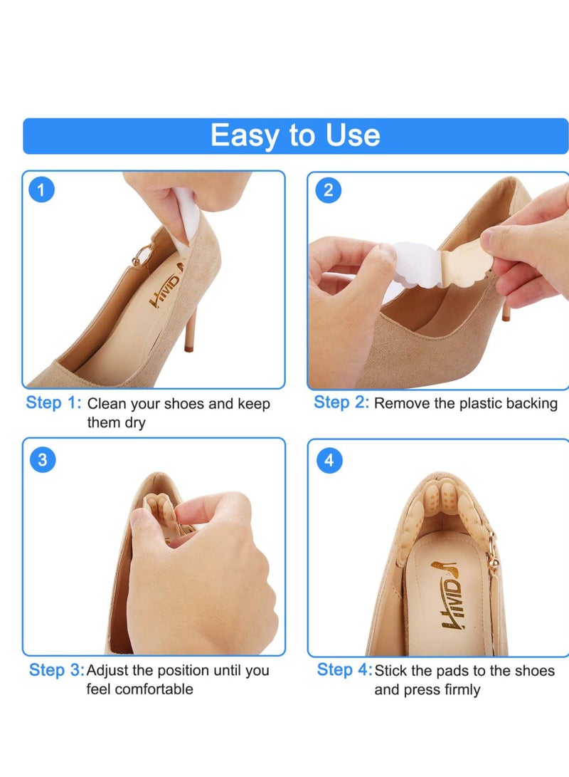 Zikra Heel Cushion Inserts, Heel Grips Shoe Pads for Loose Shoes Too Big Inserts Grips Liners Heel Blister Protectors for Women Men, Prevent Heel Slip and Blister 4Pairs Thin - Image 5