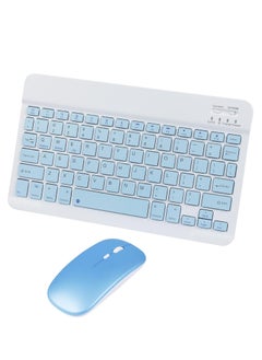 LIVVY Wireless Bluetooth Keyboard & Mouse Combo – Slim, Silent, Rechargeable Set for Android, Windows, Tablets & Phones(blue)  - Image 1