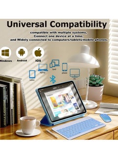 LIVVY Wireless Bluetooth Keyboard & Mouse Combo – Slim, Silent, Rechargeable Set for Android, Windows, Tablets & Phones(blue)  - Image 5