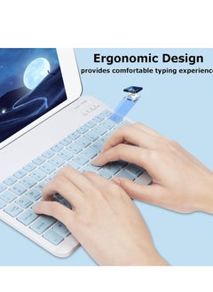 LIVVY Wireless Bluetooth Keyboard & Mouse Combo – Slim, Silent, Rechargeable Set for Android, Windows, Tablets & Phones(blue)  - Image 2