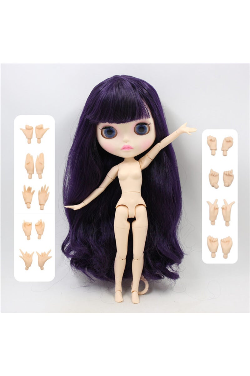 30cm DOLL WITH HAND AB ICY DBS Blyth Doll bjd joint body white skin new faceplate matte face BL169 p