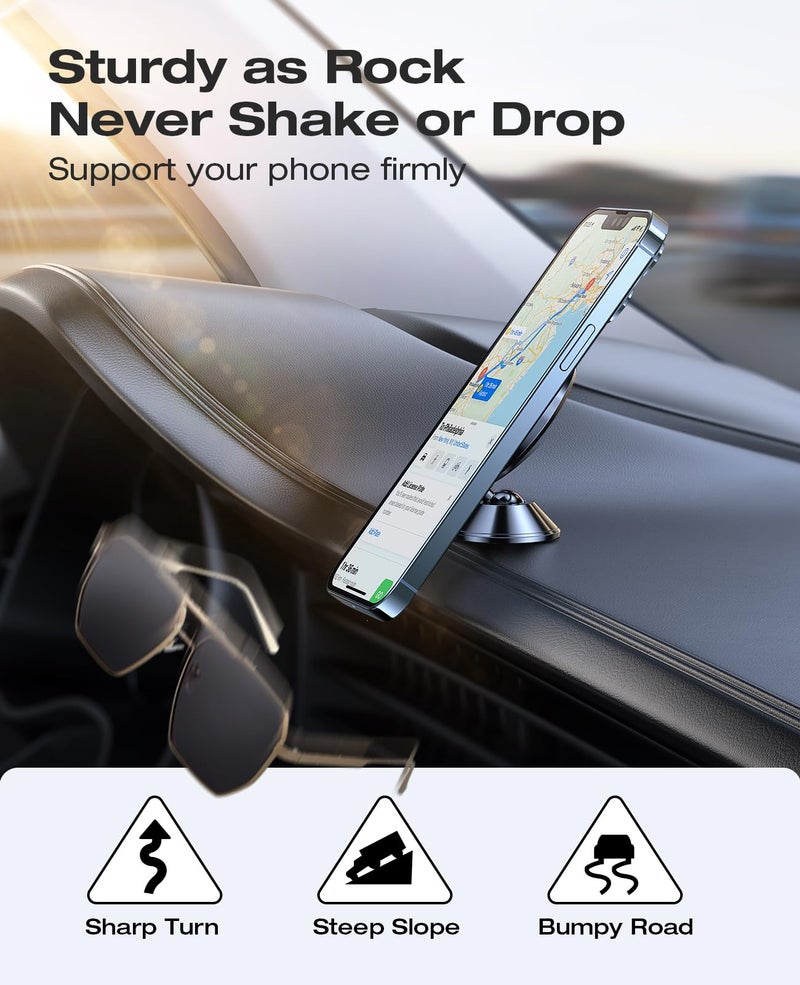 VICSEED Latest Upgrade for MagSafe Car Mount, [High & Low Temp Resistance] Magnetic Phone Holder for Your Car Dashboard, 360 Adjustable Car Phone Holder Mount for iPhone 17 Pro Max 16 15 14 13 12 - Image 5