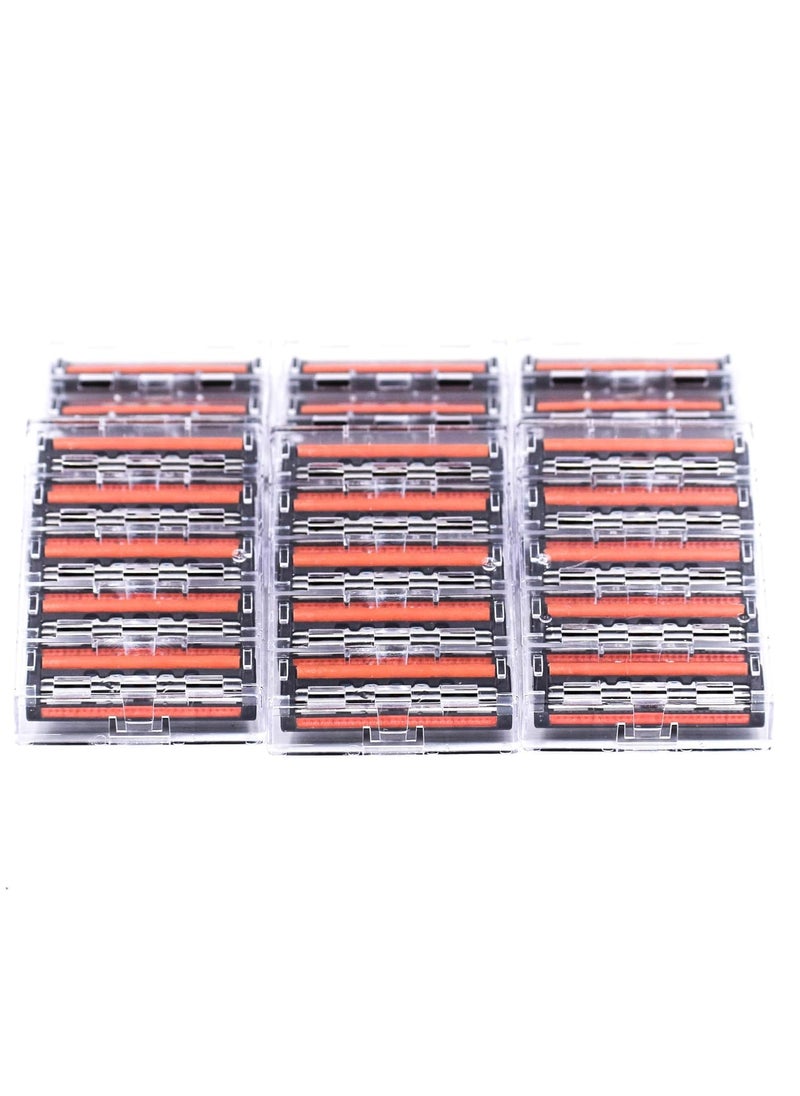 taconic shave 30 Taconic Shave Triple Blade Razor Cartridges for Gillette Atra, Atra Plus, Vector & Contour Razor Handles, Aloe Lubricating Strip for a More Comfortable and Closer Shave 