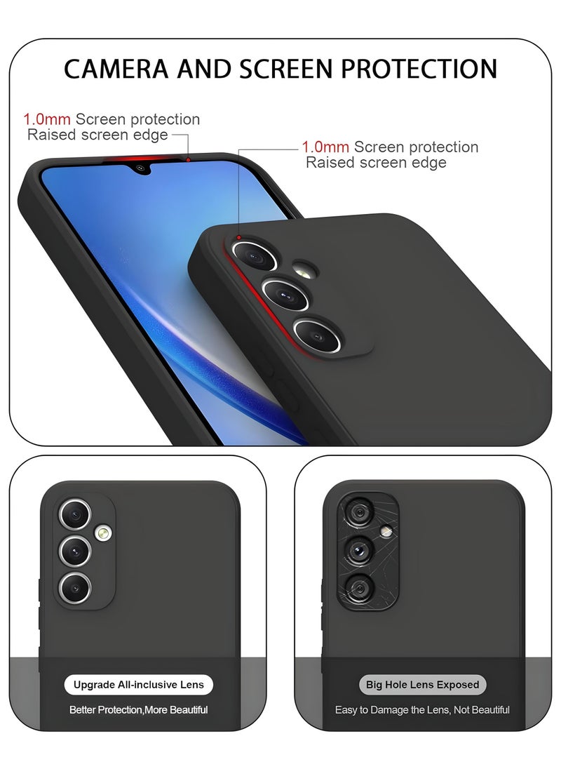 SARAOONT Samsung Galaxy M55- 2-Pack Matte Silicone Case Cover - Slim, Colorful, Good Grip (Black, Blue)  - Image 5