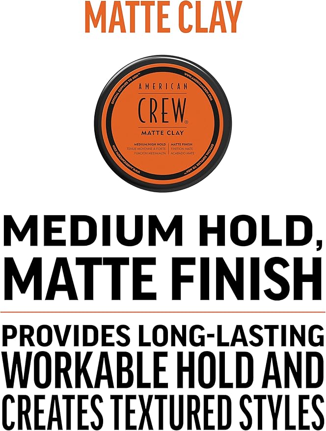American Crew Texturising Matte Clay with Medium Hold and Low Shine Gifts for Men for Control and Definition NonGreasy formula Hair Styling for Men 85 g - Image 3