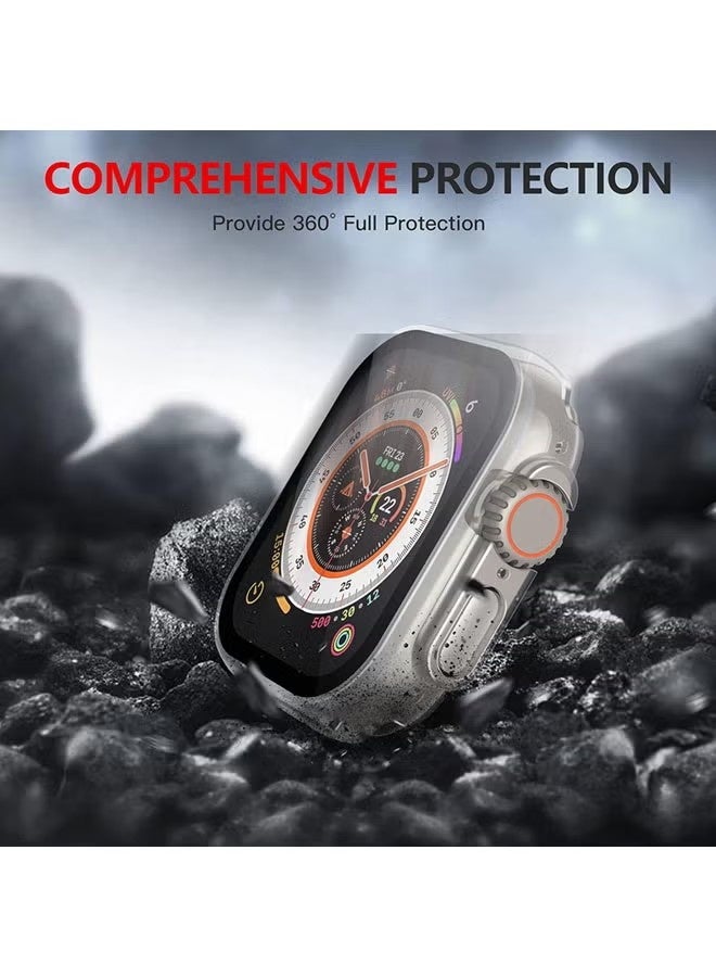 Apple Watch Ultra 2 / Ultra 49mm case with Tempered Film Screen Protector, Full Protective Hard PC Bumper Touch Sensitive HD Screen Cover - Image 3