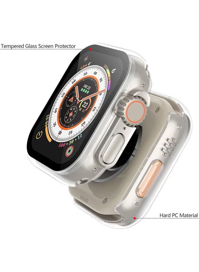 Apple Watch Ultra 2 / Ultra 49mm case with Tempered Film Screen Protector, Full Protective Hard PC Bumper Touch Sensitive HD Screen Cover - Image 2