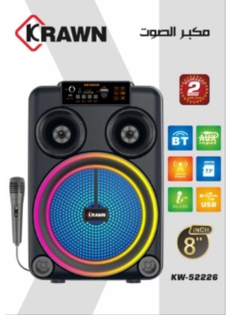 Multi-Color Light Speaker with Microphone KW-52226