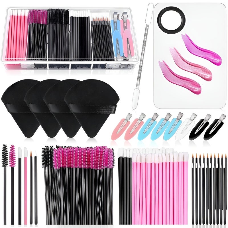 Disposable Makeup Tool Set with Mascara and Eyebrow Brushes - Image 2
