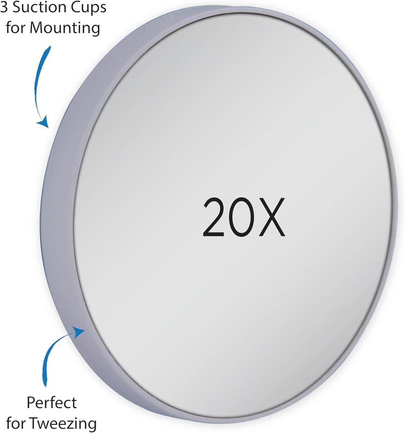 Zadro 20X Extreme Magnification Suction Cup Mirror in Gray - Image 3