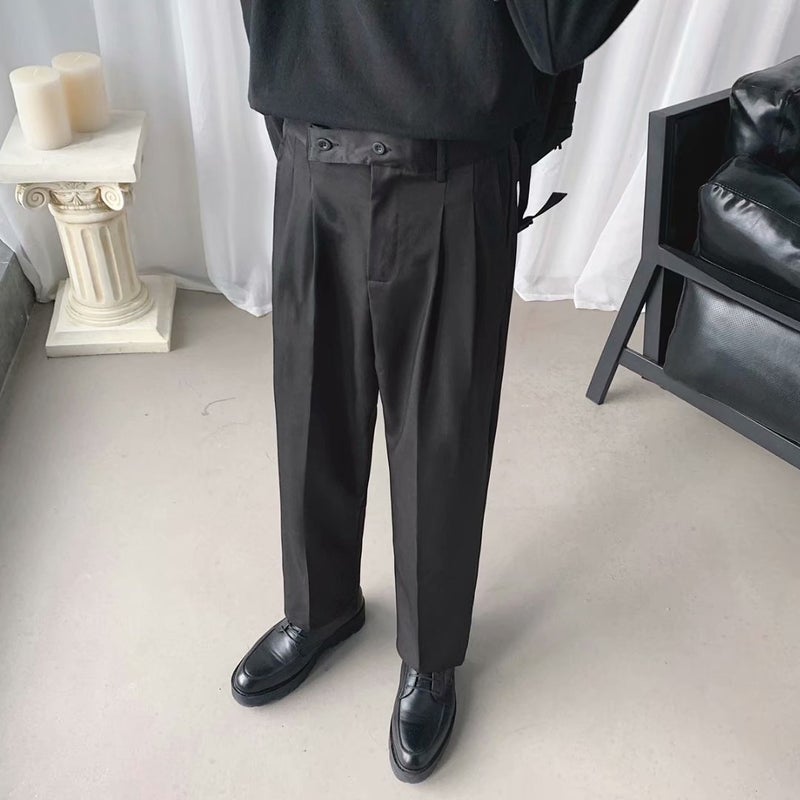 Pendant Sense Loose Straight Pants Iron-Free Tr Casual Pants Korean-Style Trendy Three-Dimensional Cropped Cropped Cropped Trousers - Image 5