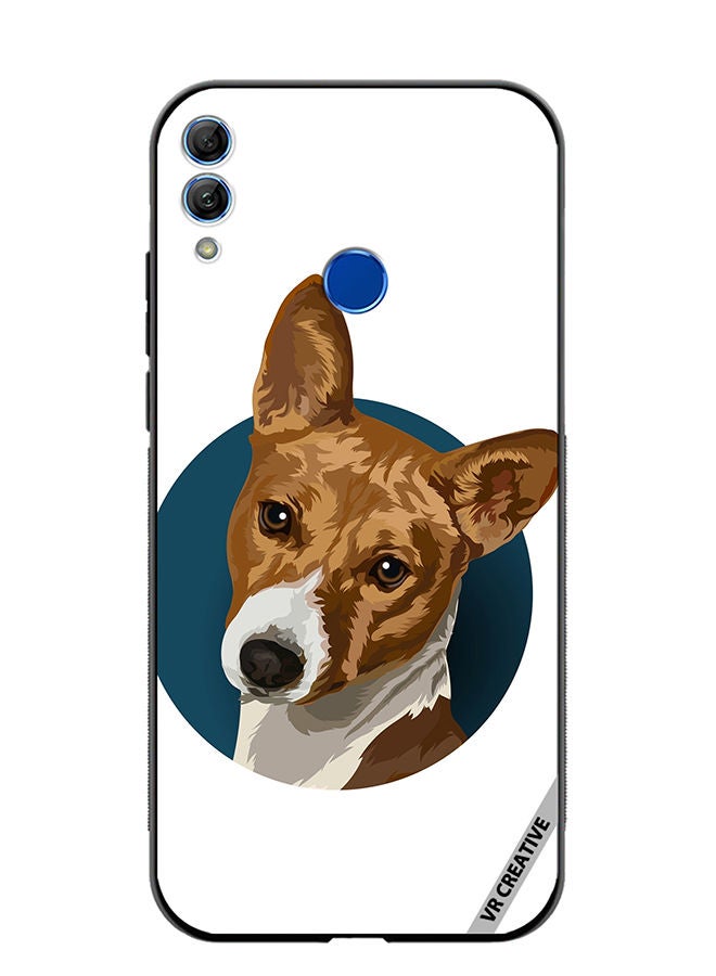Protective Case Cover For Honor 10 Lite Face Dog Design Multicolour