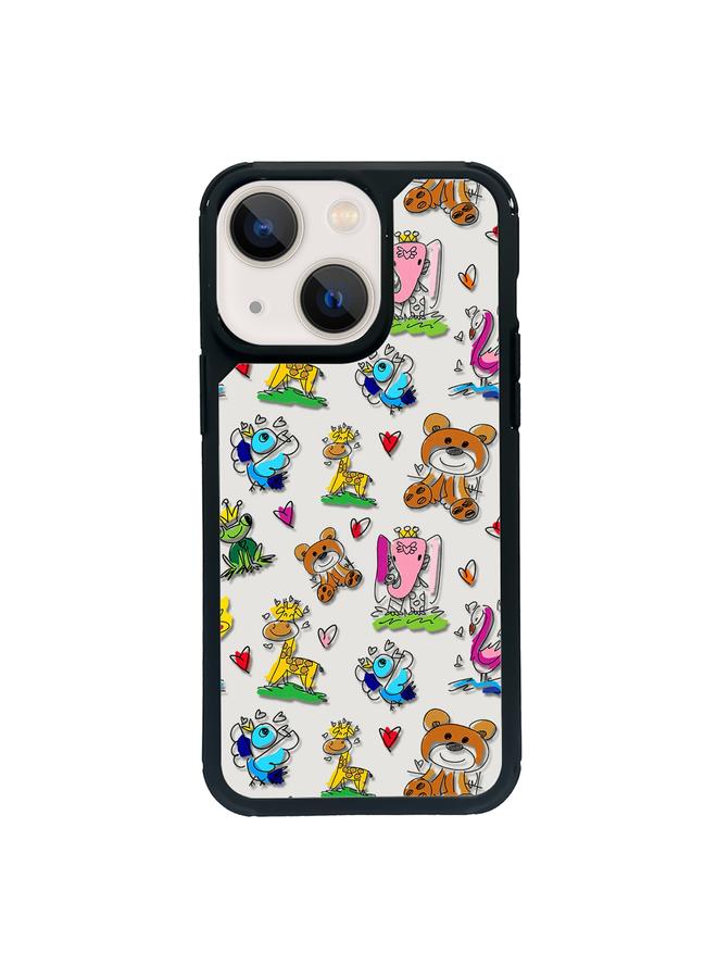 زبون جراب لهاتف iPhone 13 بتصميم حصري من البولي كربونات بنمط تغطية كاملة - Image 1