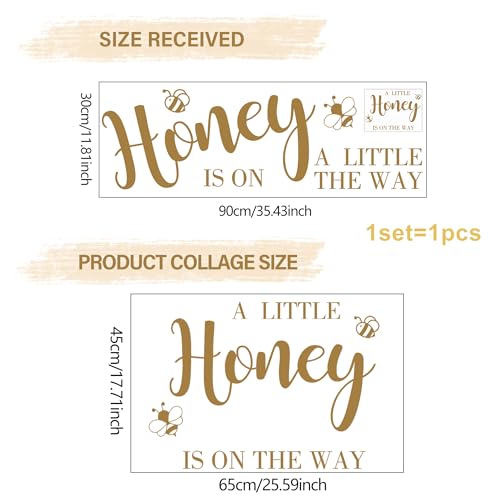 Ladinimo A Little Honey is on The Way Wall Decal,Bee Them Welcome Baby Shower Decor,Gender Reveal Balloon Arch Backdrop Wall Decor for Baby Party,boy and Girl Gender Reveal Backdrop Decor (Bee Them Decal) - Image 2