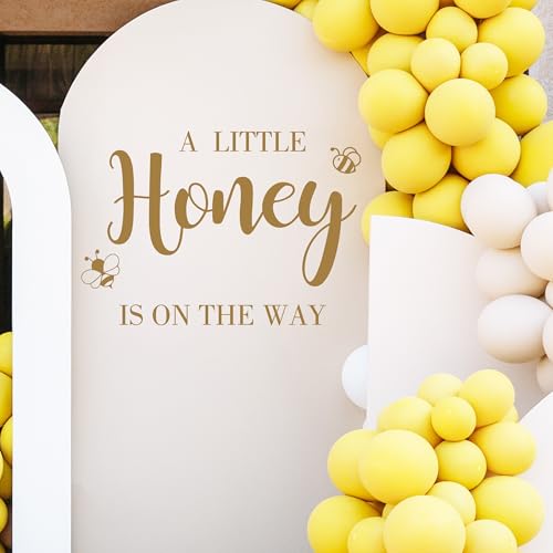 Ladinimo A Little Honey is on The Way Wall Decal,Bee Them Welcome Baby Shower Decor,Gender Reveal Balloon Arch Backdrop Wall Decor for Baby Party,boy and Girl Gender Reveal Backdrop Decor (Bee Them Decal) - Image 1