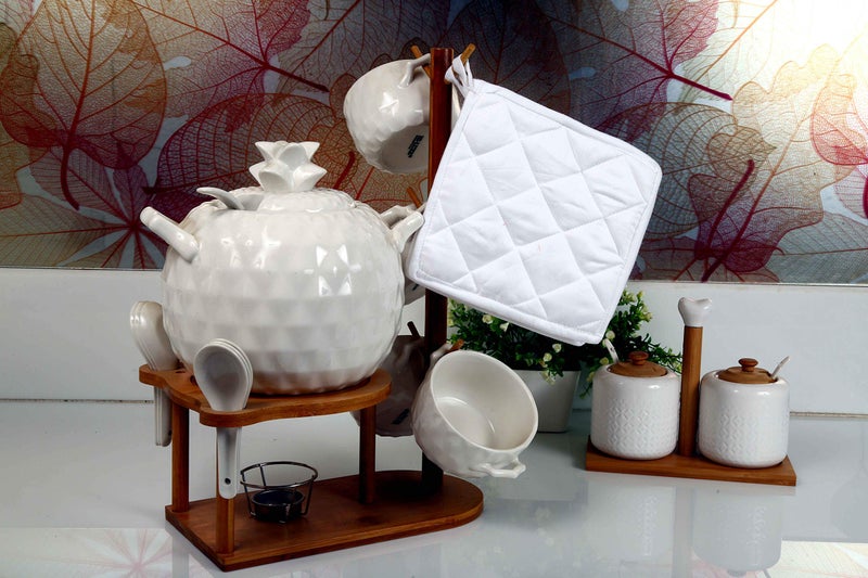 HM Covers Pot Holders 100% Cotton (Pack of 10) Pot Holder 7"" x 7"" Square  Solid White Color Everyday Quality Kitchen Cooking  Heat Resistance!! - Image 3
