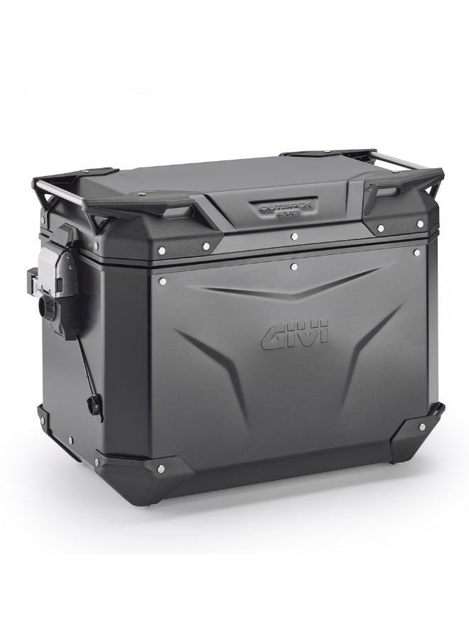 جيفي حقيبة جانبية يمنى Givi Trekker Outback Smart Evo Aluminum Line باللون الأسود، سعة 48 لتر، متوافقة مع نظام Monokey Cam-Side - Image 1