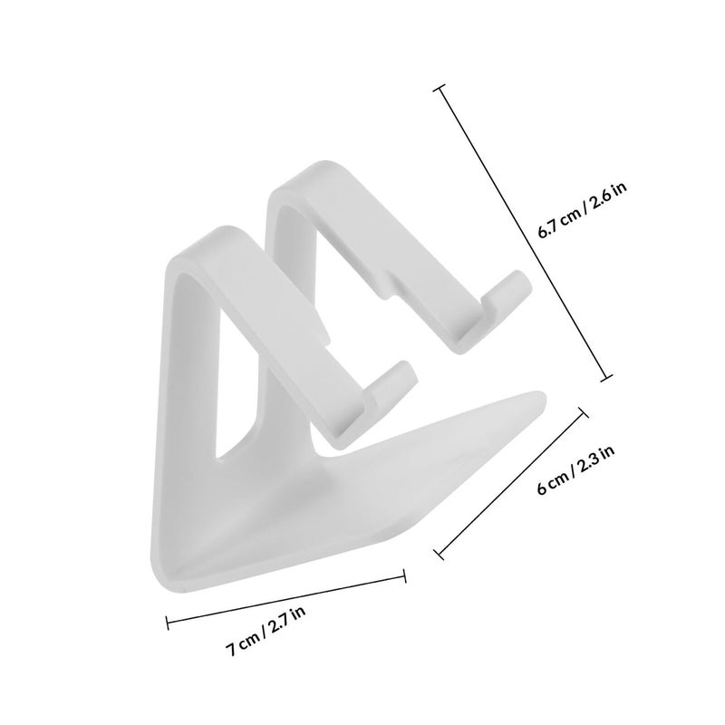 White Plastic Desktop Phone Stand Holder For Office Home Tablet Portable Support - Image 3