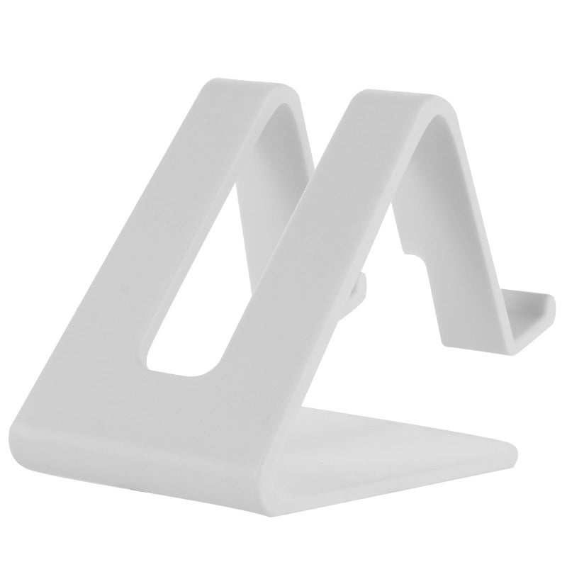 White Plastic Desktop Phone Stand Holder For Office Home Tablet Portable Support - Image 2