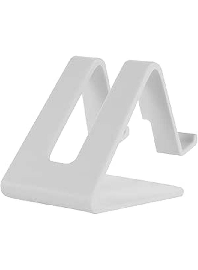 White Plastic Desktop Phone Stand Holder For Office Home Tablet Portable Support - Image 1