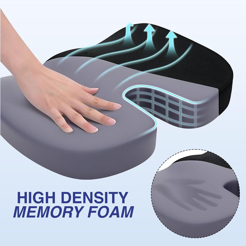 MRC EXECUTIVE CHAIRS ALWAYS INSPIRING MORE MRC Coccyx Seat Cushion for Lower BackTailbone Pain ReliefOrthopedic Memory FoamSciaticaChair Cushion for Sitting for Home Office ChairCar with 2 Years Warranty Upto 120 kg Mesh Black - Image 3