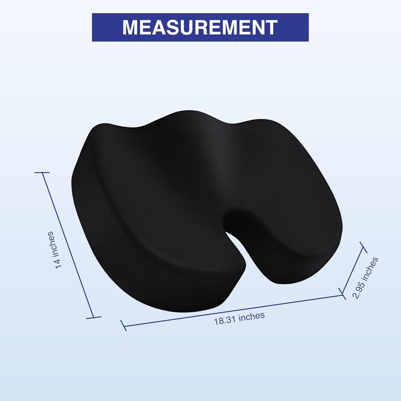 MRC EXECUTIVE CHAIRS ALWAYS INSPIRING MORE MRC Coccyx Seat Cushion for Lower BackTailbone Pain ReliefOrthopedic Memory FoamSciaticaChair Cushion for Sitting for Home Office ChairCar with 2 Years Warranty Upto 120 kg Mesh Black - Image 2