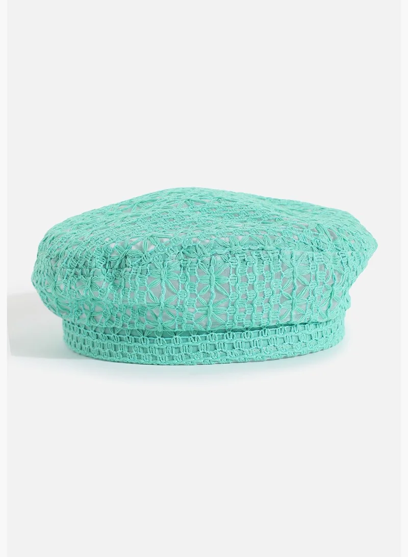 Haute Sauce Casual Textured Beret Cap For Women