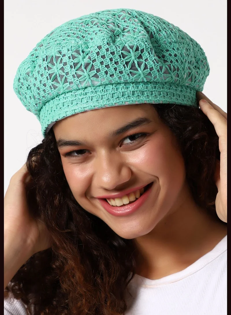 Haute Sauce Casual Textured Beret Cap For Women