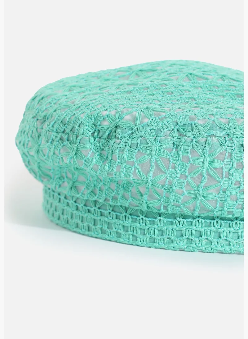 Haute Sauce Casual Textured Beret Cap For Women