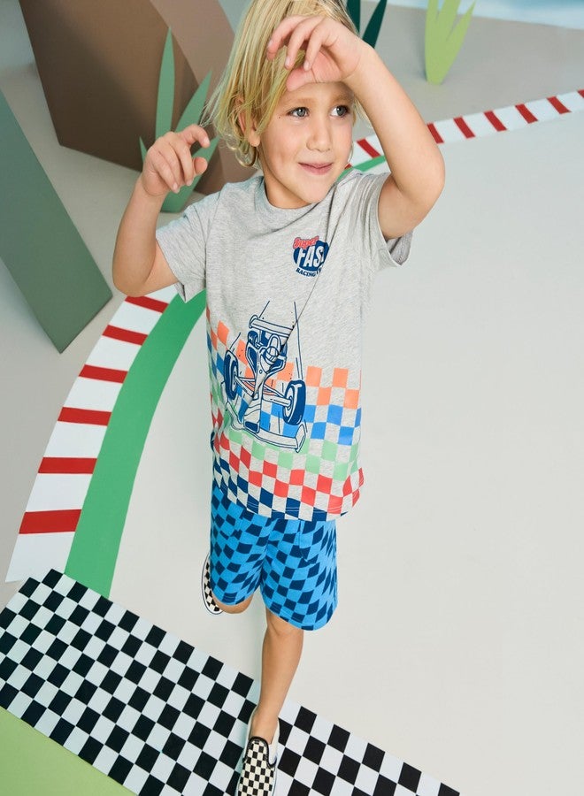 Garanimals Baby & Toddler Boy Car Tees - Short Sleeve Tees - Kid's Casual Crew Neck - Size 6T - Bright Red, Light Grey, Blue - 4 Pack - Image 2