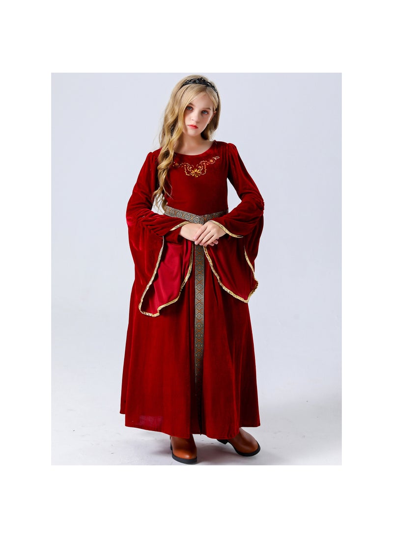 Generic S-XL Kids Medieval Princess Costume for Halloween Figure Color  - Image 5