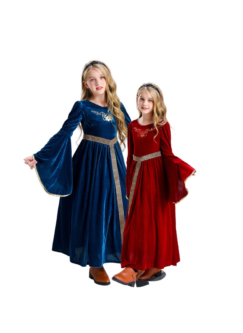 Generic S-XL Kids Medieval Princess Costume for Halloween Figure Color  - Image 2