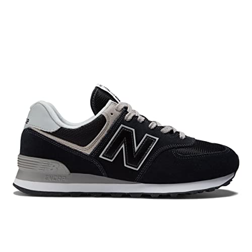 New Balance Men's 574 Core Sneaker, Black/White, 11 - Image 3