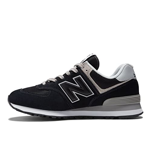 New Balance Men's 574 Core Sneaker, Black/White, 11 - Image 4