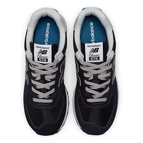 New Balance Men's 574 Core Sneaker, Black/White, 11 - Image 5