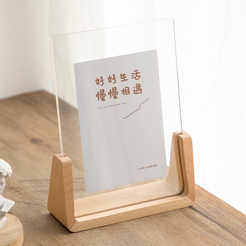 Acrylic Solid Wood Po Frame Table Set Creative Gift Ornaments Set Table 78-Inch U-Shaped Po Frame - Image 5