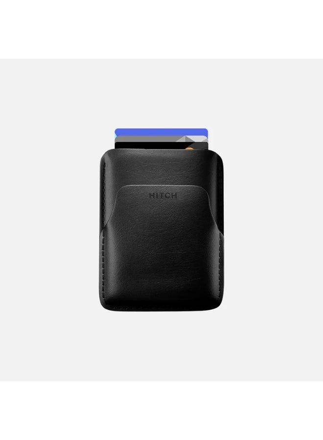 Hitch Pull-up Cardholder - Natural Genuine Leather - Black - Image 4