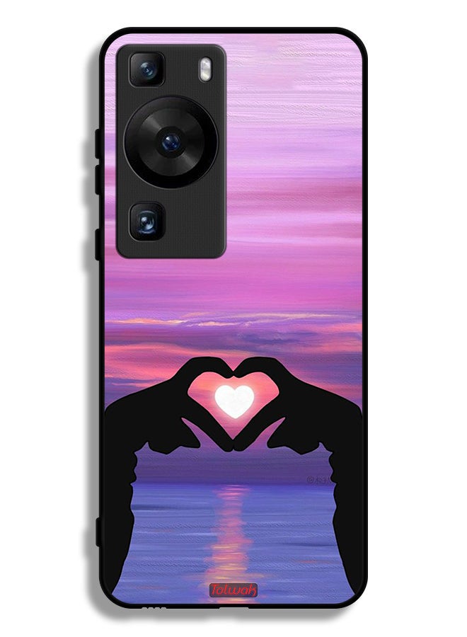 Tolwak Huawei P60 Pro Protective Case Cover Heart Moon - Image 1