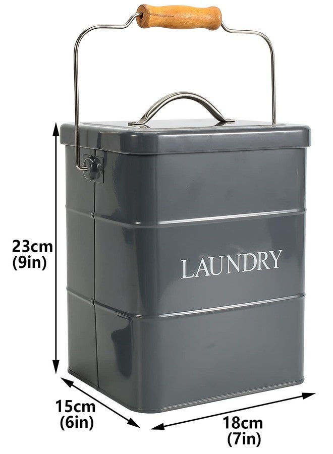 Xbopetda Laundry Powder Bin, Washing Powder Storage Tin with Scoop, Airtight Lid & Handles, Laundry Detergent Powder Storage Box - Perfect for Holding Pods Tablets Capsules Powder Detergent-Gray - Image 3