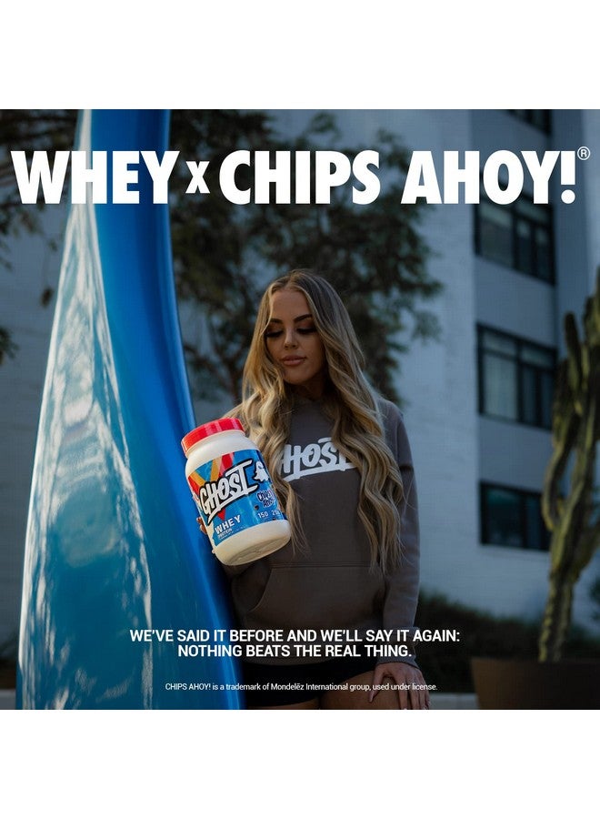 Ghost GHOST Whey Protein Powder, Chips Ahoy - 2LB Tub, 25G of Protein - Chocolate Chip Cookie Flavored Isolate, Concentrate & Hydrolyzed Whey Protein Blend  - Image 2