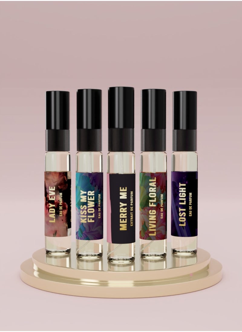 Scents N Stories - 5ml Samples Set For Women | Pocket Perfume | Long Lasting Scents | Gift Box Included | Scents N Stories | 5ML - Image 1