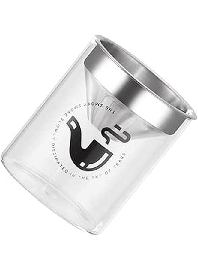 Polished Silver Ashtray with Lid Odorless Material Easy Clean Home Outdoor Use - Image 1
