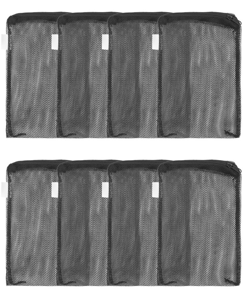 Pawfly 8 Pack Aquarium Filter Media Bags, Fish Tank Fine Mesh Bag with Plastic Zipper Aquarium Mesh Bag for Activated Carbon, Bio Filter Balls, Filter Stones, Ceramic Rings (8" x 5.5") - Image 1