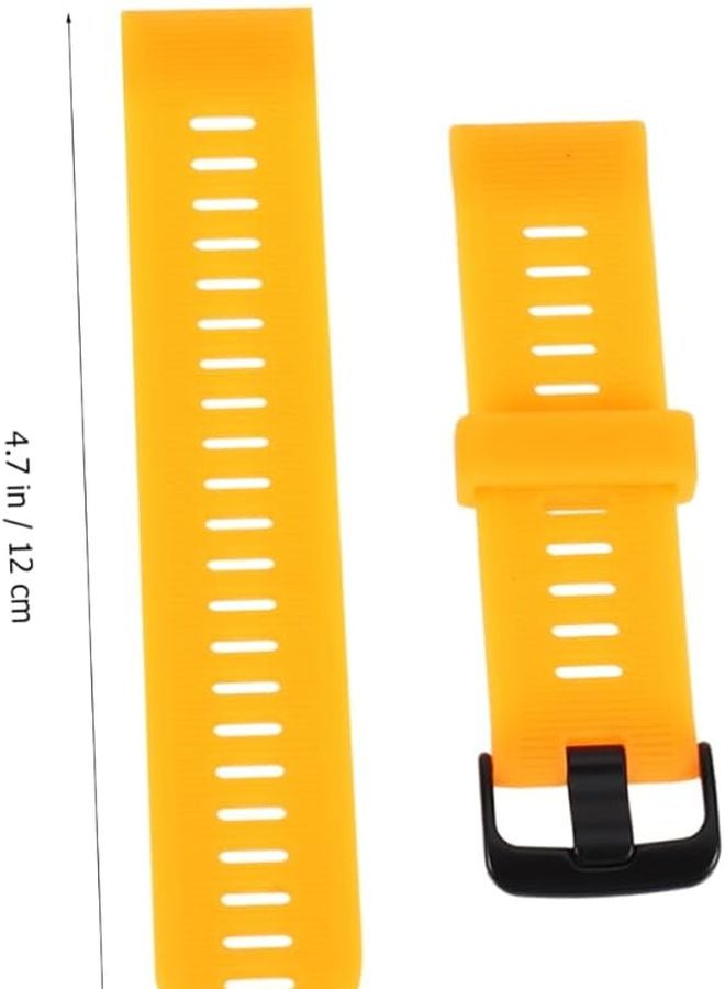 Lurrose Orange Silicone Watch Band for Garmin Forerunner Durable Breathable Easy Clean - Image 4